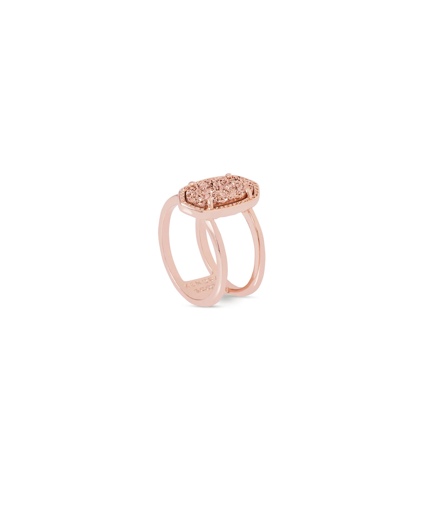 Kendra Scott Elyse Double Band Rose Gold Ring - Rose Gold Drusy-Rings-Kendra Scott-APRIL2022, KS, R1052RSG-The Twisted Chandelier