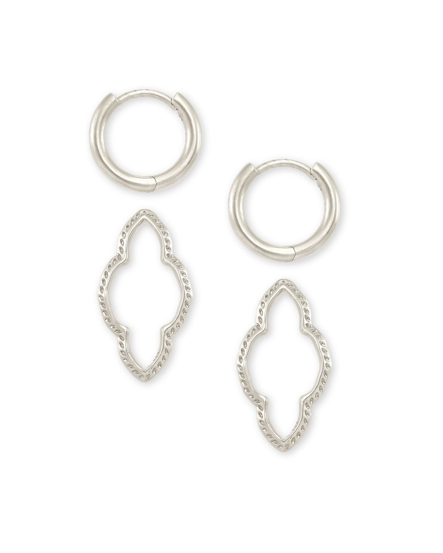 Kendra Scott Abbie Huggie Earring Rhodium Metal-Earrings-Kendra Scott-E1714GLD-The Twisted Chandelier