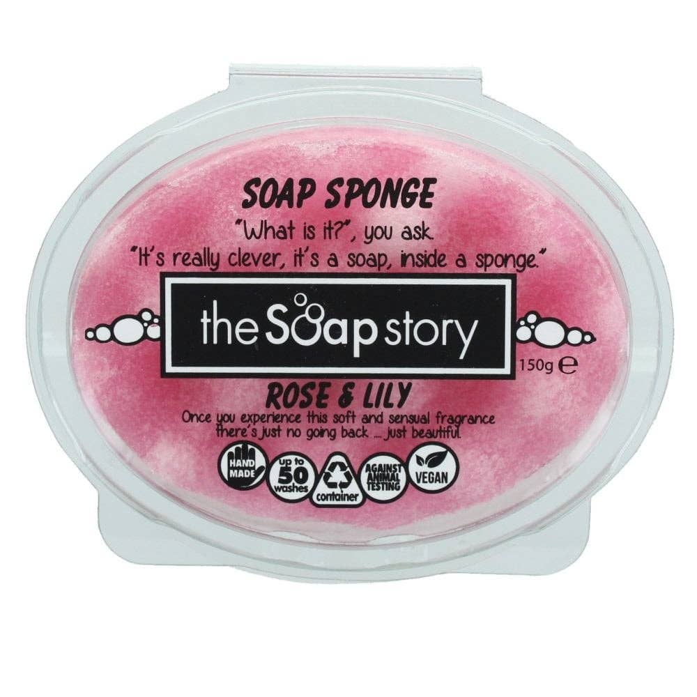Rose + Lily Soap Sponge 150g-Bath & Beauty-The Soap Story-Faire, JAN2022-The Twisted Chandelier