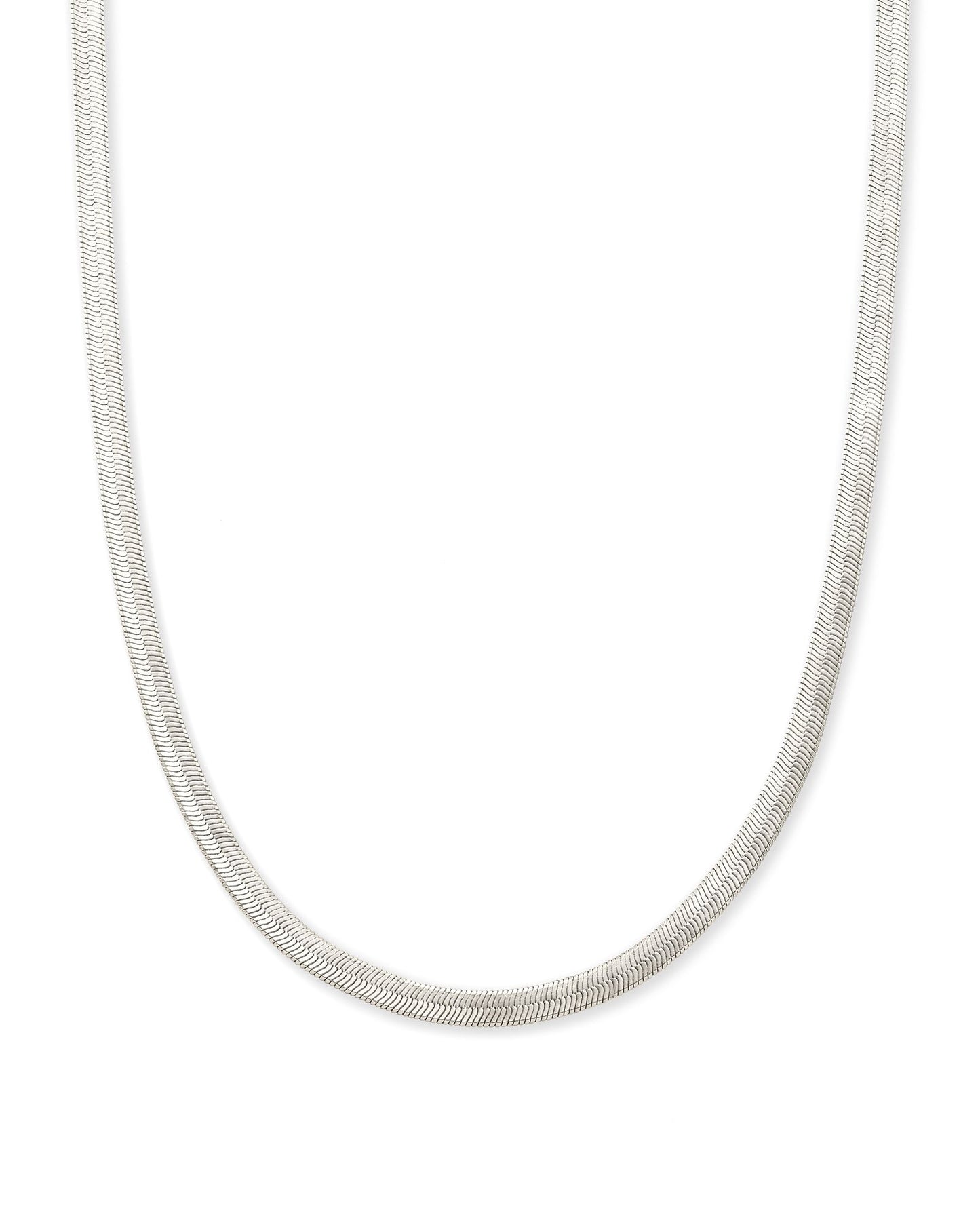 Kendra Scott Kassie Chain Necklace - Silver-Necklace-Kendra Scott-APRIL2022,KS,N1717RHD-The Twisted Chandelier