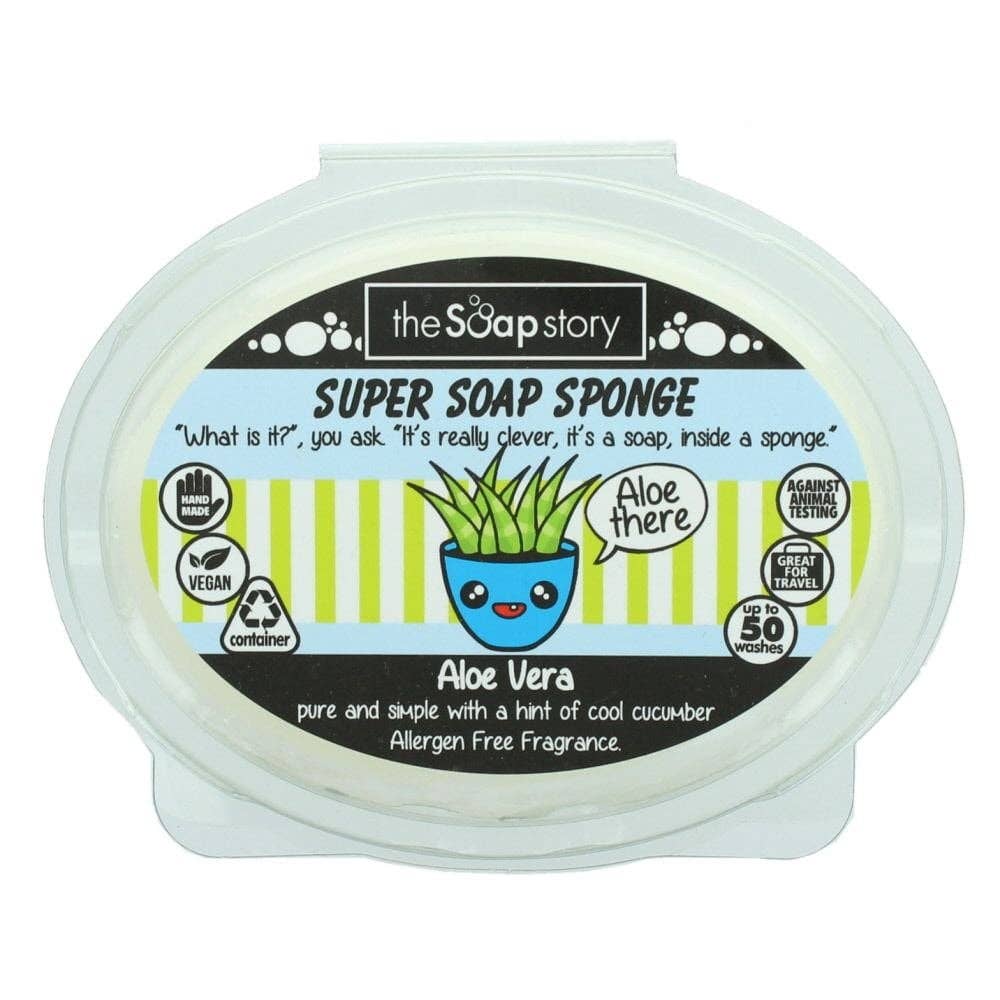 Aloe Vera Super Soap Sponge 150g-Bath & Beauty-The Soap Story-Faire, JAN2022-The Twisted Chandelier
