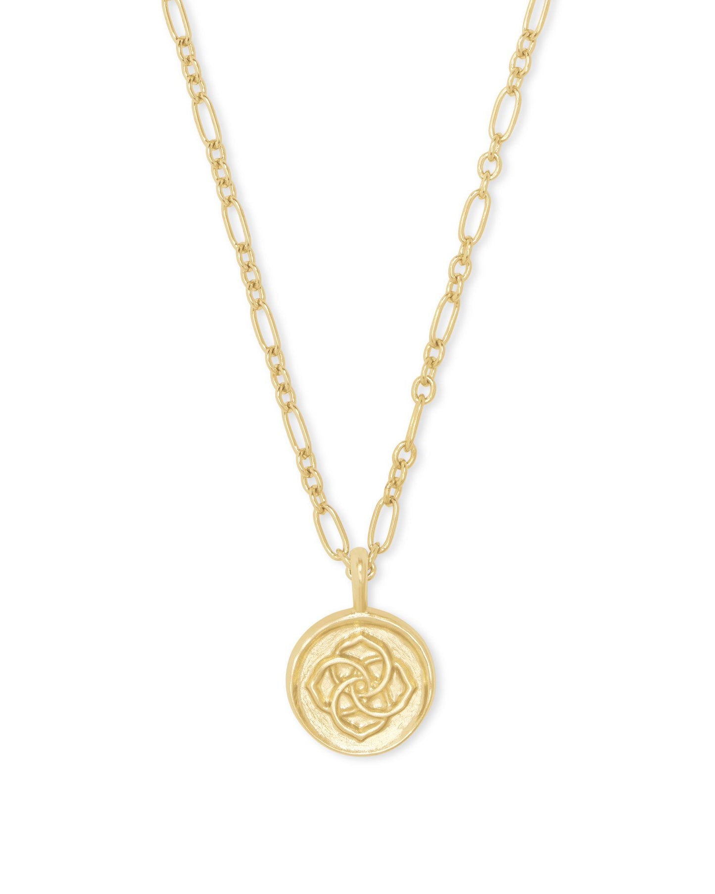 Kendra Scott Dira Coin Pendant Necklace - Gold-Necklace-Kendra Scott-APRIL2022, KS, N1611GLD-The Twisted Chandelier