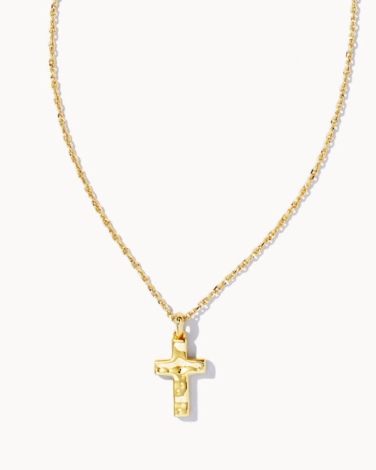 Kendra Scott Cross Pendant Necklace Gold Metal-Necklaces-Kendra Scott-N1759GLD-The Twisted Chandelier