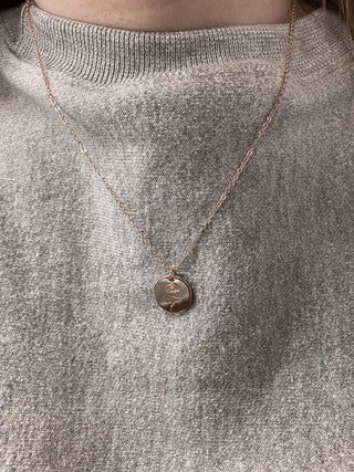 Birth Flower Round Pendant Necklace-Necklaces-Bonita-FEB2022-June-The Twisted Chandelier