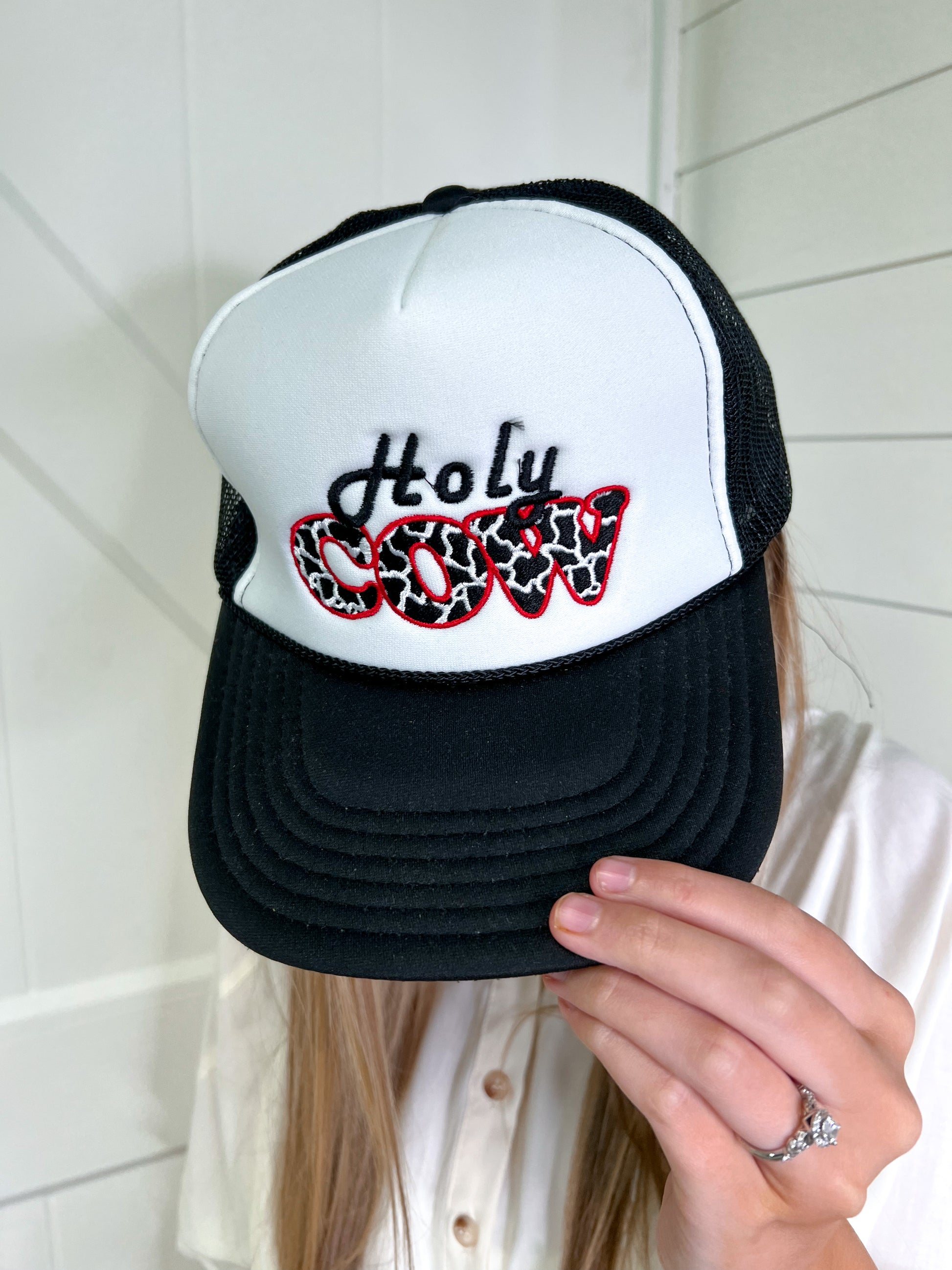 Holy Cow Trucker Hat-Hat-vibes hat co--The Twisted Chandelier