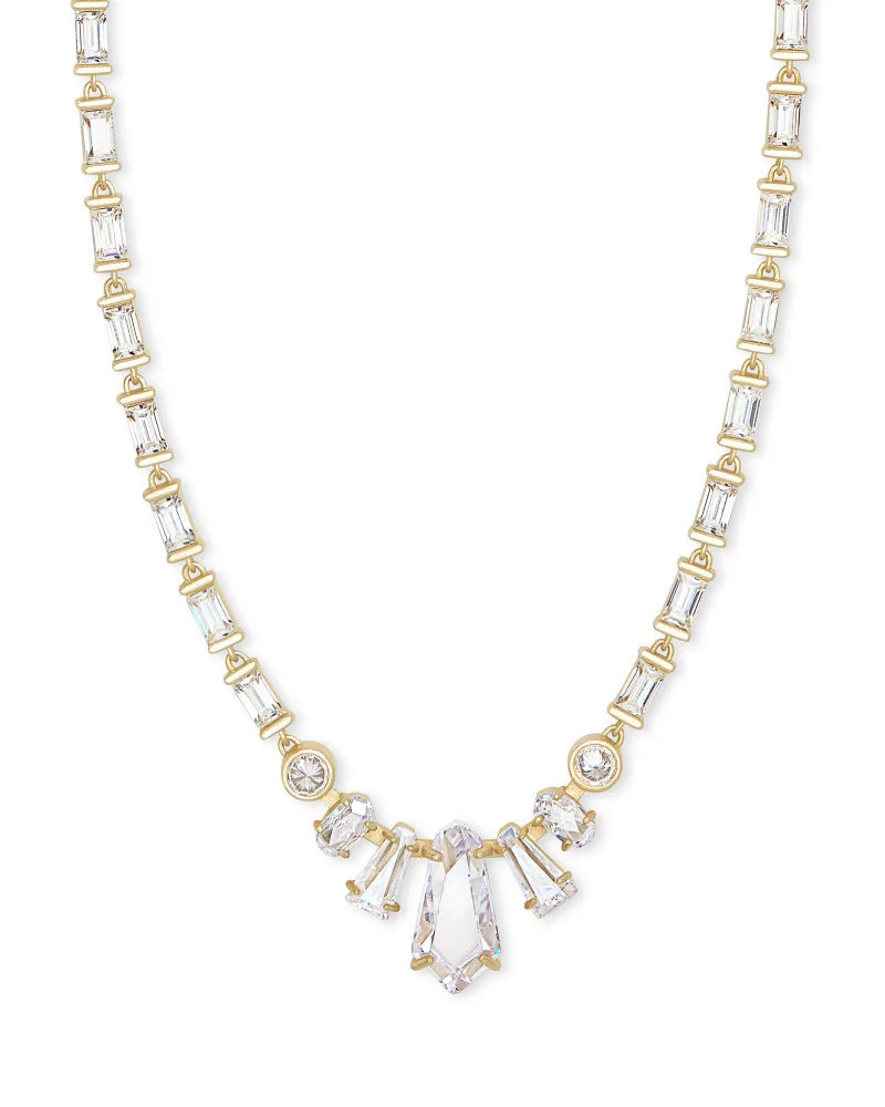 Kendra Scott Christianne Gold Collar Necklace Lustre Glass-Necklaces-Kendra Scott-Max Retail, N1291GLD-The Twisted Chandelier
