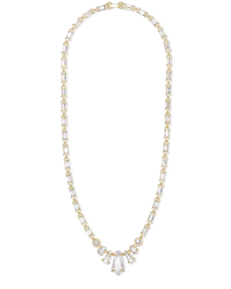 Kendra Scott Christianne Gold Collar Necklace Lustre Glass-Necklaces-Kendra Scott-05/19/24, 1st md, Max Retail, N1291GLD-The Twisted Chandelier