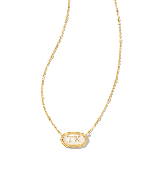 Kendra Scott Elisa Texas Necklace Gold Ivory Mother of Pearl-Necklaces-Kendra Scott-N00122GLD-The Twisted Chandelier