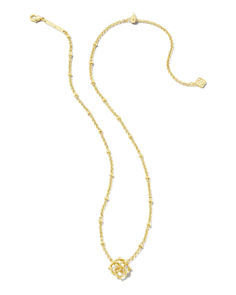 Kendra Scott Kelly Short Pendant Necklace Gold Metal-Necklaces-Kendra Scott-N1940GLD-The Twisted Chandelier